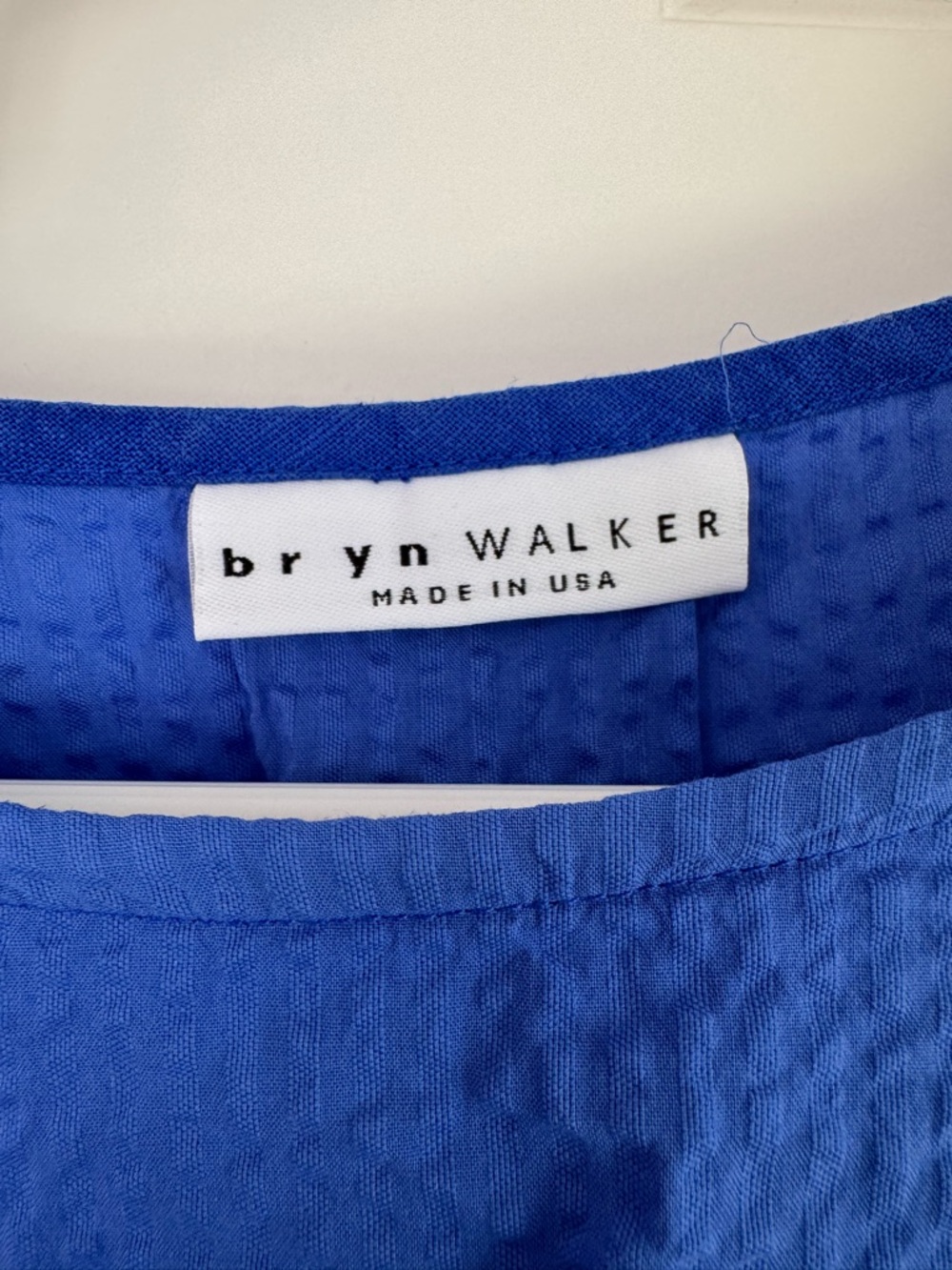 bryn Walker Fran top Royal Blue Bell Sleeve Tunic 100% cotton made in USA - Picture 2 of 5